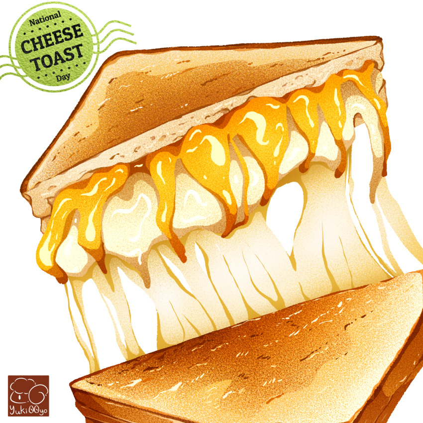 cheese food food_focus grilled_cheese highres no_humans original sandwich simple_background still_life white_background yuki00yo