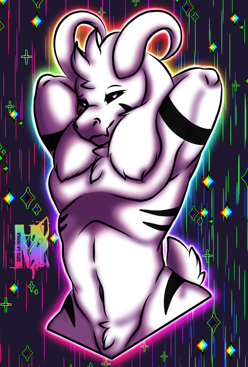 anthro arts-la-huska asriel_dreemurr asriel_dreemurr_(god_form) bovid caprine goat hi_res male mammal solo undertale undertale_(series)