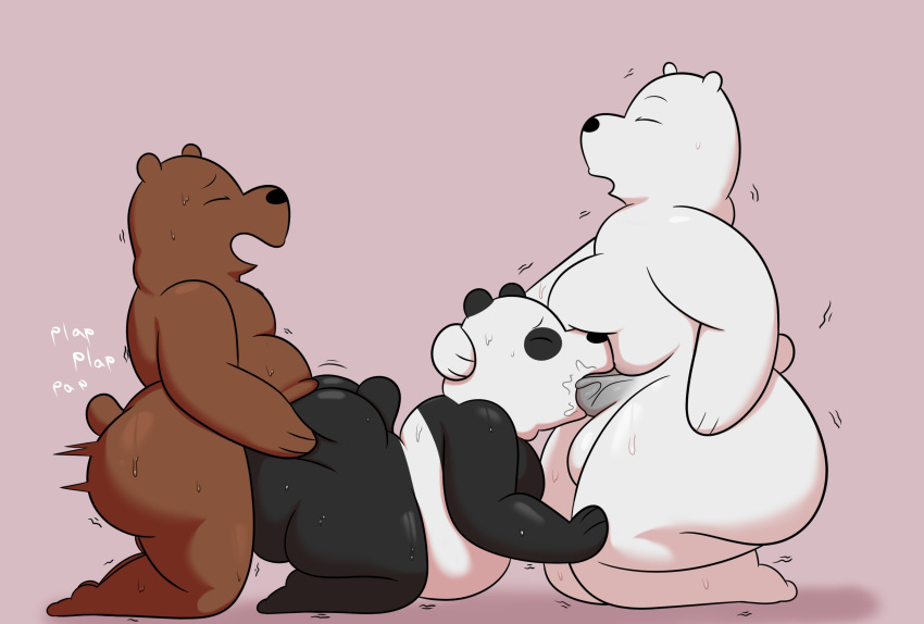 2024 all_fours anal anal_penetration anthro balls bear big_balls big_butt big_penis black_body black_ears black_fur black_nose black_tail brown_bear brown_body brown_ears brown_fur brown_tail butt butt_grab cartoon_network colossalstars digital_media_(artwork) eyes_closed fellatio fur genitals giant_panda grizzly_(we_bare_bears) grizzly_bear group hand_on_butt hand_on_head hand_on_hip hand_on_own_hip hi_res huge_butt ice_bear_(we_bare_bears) kneeling looking_pleasured male male/male male_penetrated male_penetrating male_penetrating_male mammal multicolored_body multicolored_fur obese obese_anthro obese_male onomatopoeia oral oral_penetration overweight overweight_anthro overweight_male panda_(we_bare_bears) penetration penile penile_penetration penis penis_in_ass penis_in_mouth pink_background polar_bear sex short_tail side_view simple_background sound_effects spitroast tail text thick_thighs thrusting trio two_tone_body two_tone_fur ursine we_bare_bears white_body white_ears white_fur white_tail