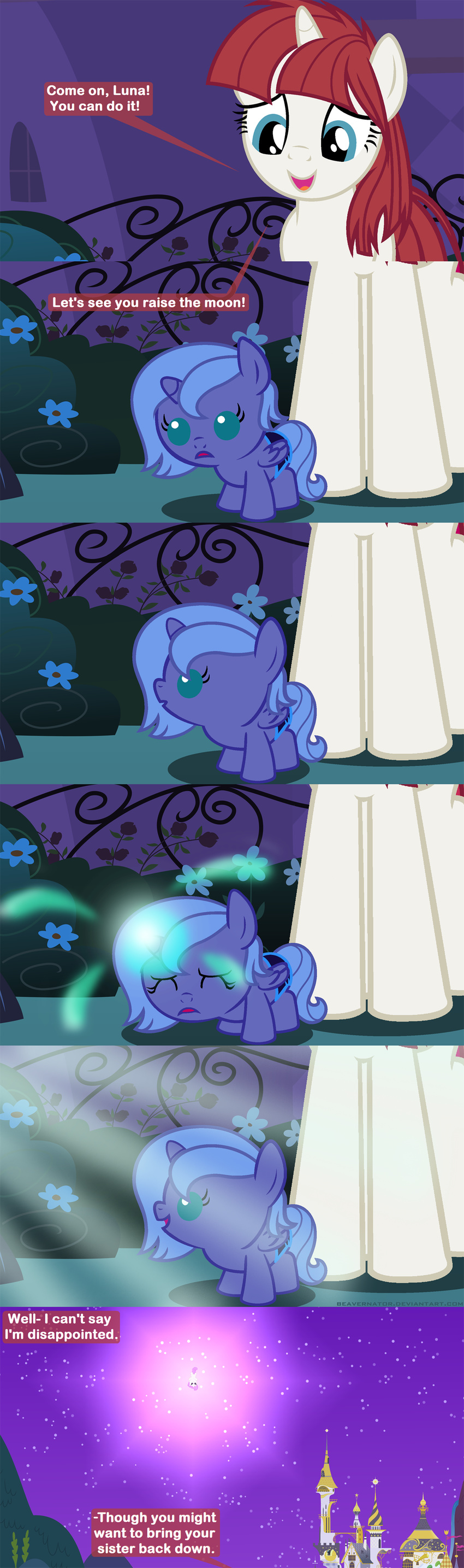 2015 beavernator comic cute duo english_text equine female feral friendship_is_magic horn lauren_faust_(character) mammal my_little_pony princess_celestia_(mlp) princess_luna_(mlp) text winged_unicorn wings young