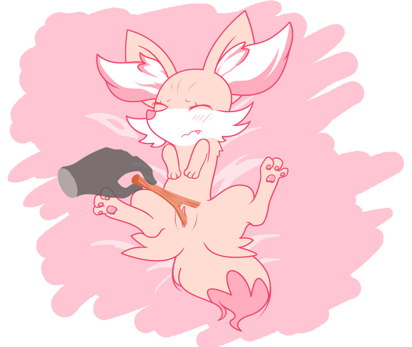 bigger_version_at_the_source blush disembodied_hand duo eyes_closed female fennekin feral kemono nintendo penetration pok&eacute;mon pussy sd_(artist) solo_focus stick video_games