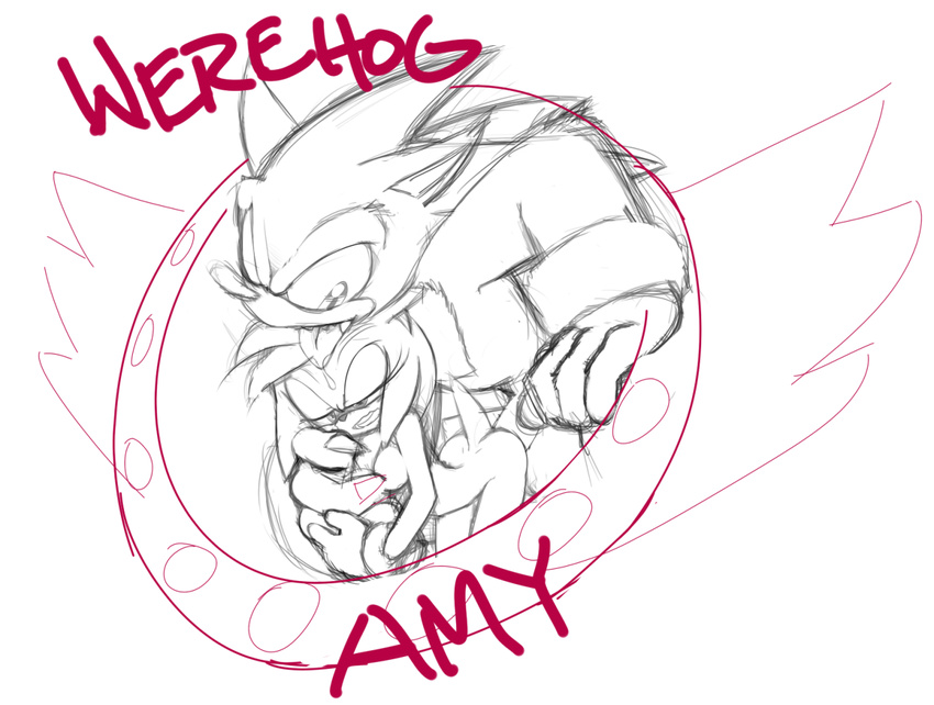 amy_rose anthro breasts butt duo female from_behind hedgehog is_(artist) male mammal penetration sega sex size_difference sonic_(series) sonic_the_hedgehog sonic_the_werehog