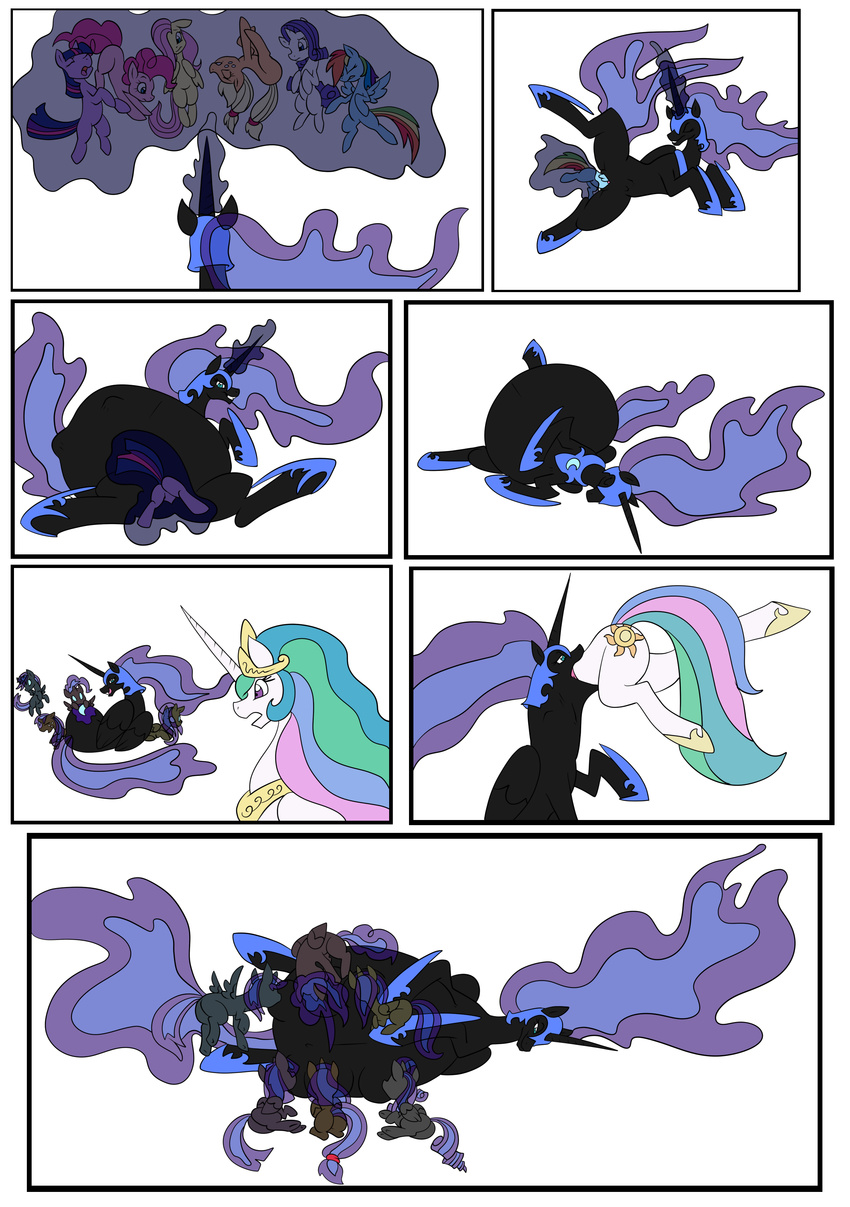 applejack_(mlp) breastfeeding breasts dragga dream earth_pony equine female feral fluttershy_(mlp) food friendship_is_magic group horn horse magic mammal mane multi_breast my_little_pony nightmare_moon_(mlp) oral pegasus pinkie_pie_(mlp) pony princess princess_celestia_(mlp) princess_luna_(mlp) pussy rainbow_dash_(mlp) rarity_(mlp) rebirth royalty teats transformation twilight_sparkle_(mlp) unbirthing unicorn vaginal vore winged_unicorn wings