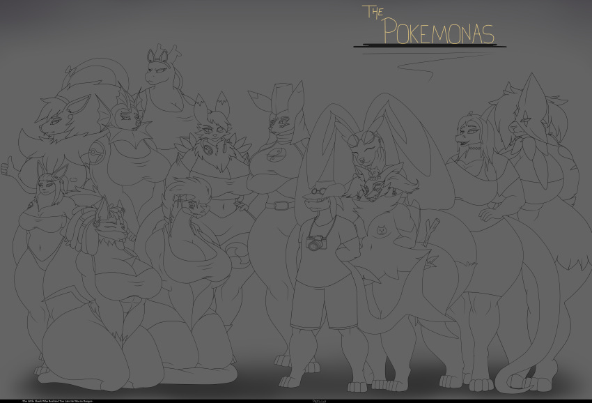 absurd_res accessory anthro aquatic australian_hat bandai_namco big_breasts big_butt bow_ribbon braixen braixtina_(photolol.03) breasts butt camera cat_ear_headband charizard charizarda_(photolol.03) choker clothed clothing crazy_eyes crossed_arms curvy_figure digimon digimon_(species) dreadlocks ear_piercing ear_ring eevee eeveelina_(photolol.03) eeveelution electronics eyes_closed eyewear facial_piercing female fish flexet_(photolol.03) garchomp garchompa_(photolol.03) generation_1_pokemon generation_4_pokemon generation_5_pokemon generation_6_pokemon generation_9_pokemon glasses group gynomorph hand_on_hip hands_behind_back hat headband headgear headphones headset headwear hi_res intersex jewelry lipstick looking_down lopunnina_(photolol.03) lopunny lucario lucarita_(photolol.03) makeup male meowscarada meowskatya_(photolol.03) mewtam_(photolol.03) necklace nintendo photolol.03 piercing pokemon pokemon_(species) renamoma_(photolol.03) renamon ring_piercing scar shark simple_background sitting size_difference sketch smile taomon taomona_(photolol.03) tattoo text thick_thighs thong tight_clothing underwear vaporeon vaporina_(photolol.03) wide_hips zoroark zoroarka_(photolol.03)