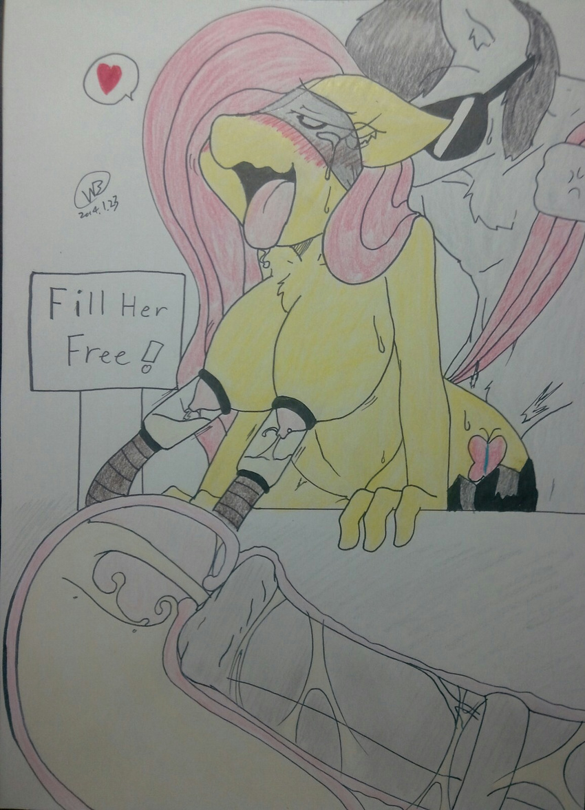 &lt;3 2015 abdominal_bulge animal_genitalia anthro anthrofied blush breast_milking chest_tuft cum cum_inside duo equine fan_character female fluttershy_(mlp) friendship_is_magic from_behind fur horsecock internal lactating male mammal milking_machine my_little_pony navel nipples open_mouth orgasm penetration penis public_use sex straight tears tongue tongue_out tuft vaginal vaginal_penetration wbnsfwfactory