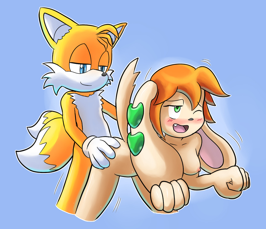 all_fours anthro butt butt_grab canine crossover dog doggystyle duo female fox freedom_planet from_behind goshaag hand_on_butt male mammal miles_prower milla_basset nude sega sex sonic_(series) sonic_the_hedgehog straight