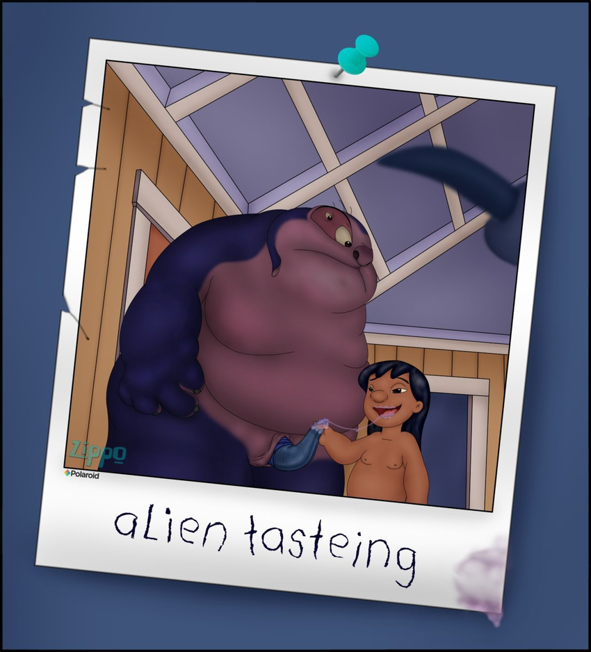 alien child chubby cum duo female four_eyes human jumba lilo lilo_and_stitch mammal masturbation penis photo standing tapering_penis young zippo