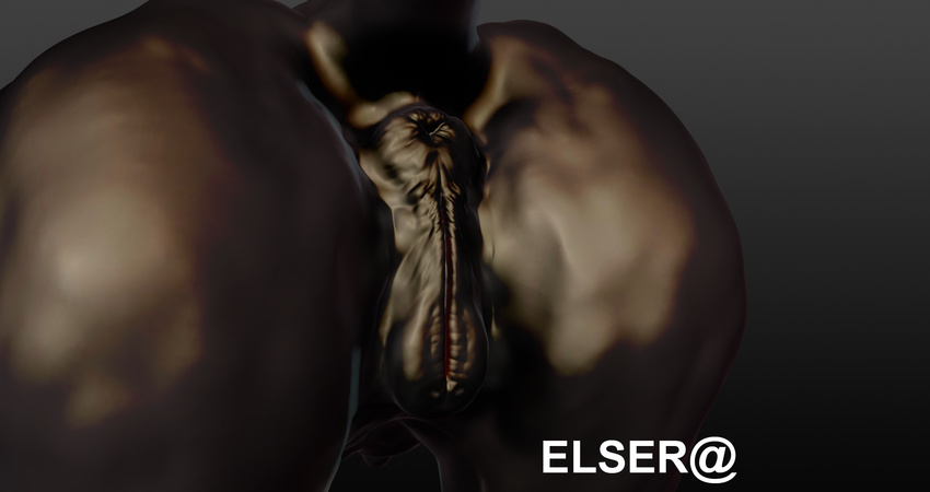 3d anatomically_correct anatomically_correct_anus anatomically_correct_pussy anus areola breasts brown_skin butt elsera equine female horse mammal nipples plain_background presenting presenting_hindquarters pussy solo teats