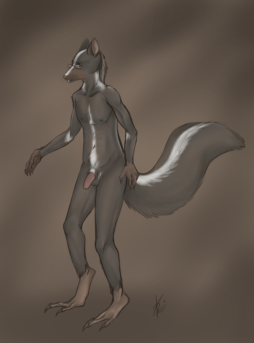 2014 alu_rat anthro balls character_design fur hybrid male mammal nude nyxapnea penis rat rodent skunk slim solo