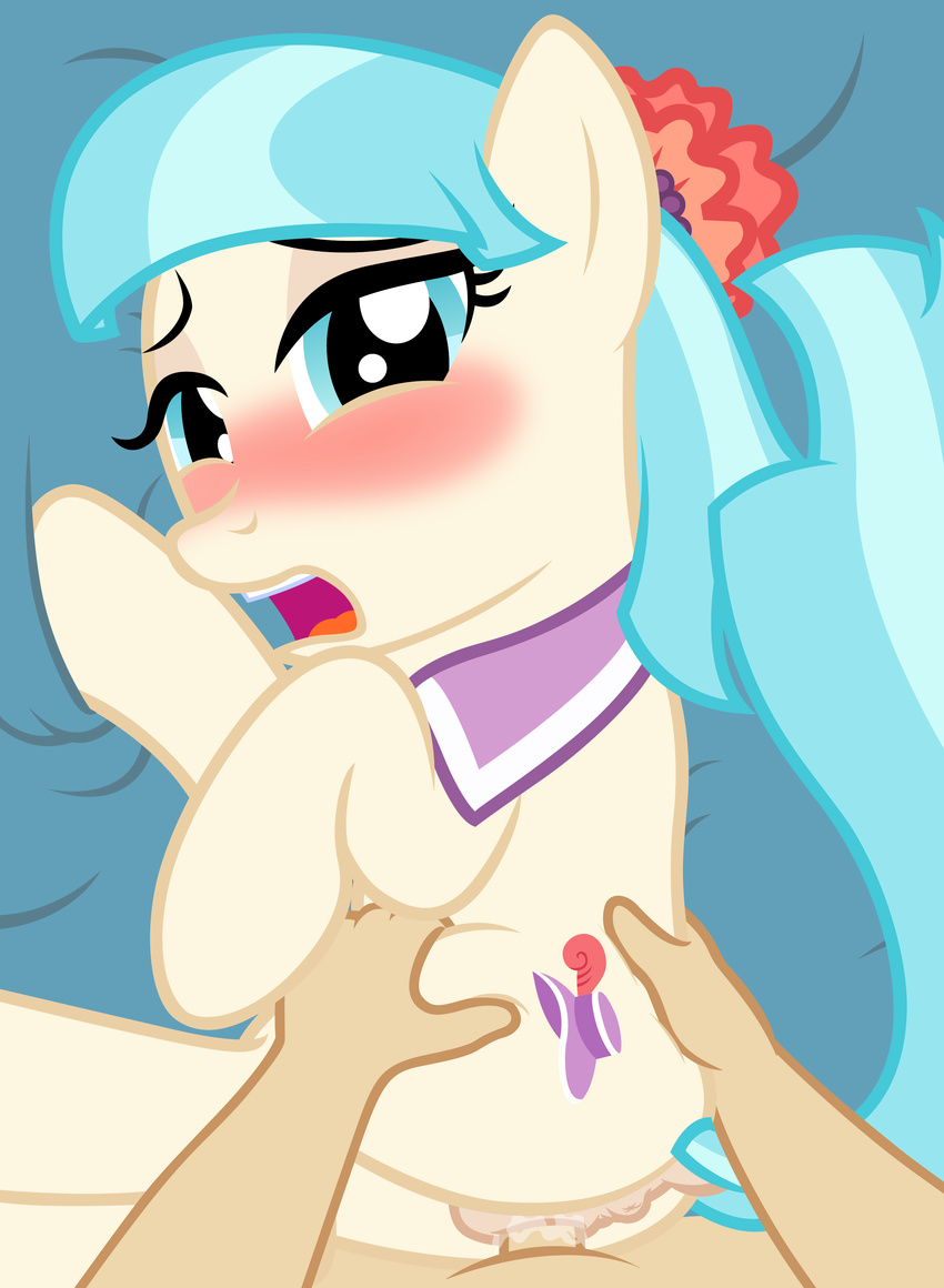 anus badumsquish bestiality blue_eyes blue_hair blush coco_pommel_(mlp) cutie_mark duo earth_pony equine female feral first_person_view friendship_is_magic hair hooves horse human interspecies looking_at_viewer lying male male_pov mammal my_little_pony open_mouth penetration pony pussy pussy_juice sex straight tongue two_tone_hair vaginal vaginal_penetration wet