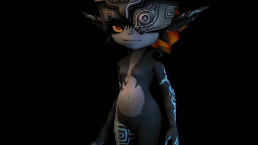 2014 3d animated fabulous female imp looking_at_viewer midna navel not_furry nude one_eye_closed redmoa shaking_butt smile solo the_legend_of_zelda twilight_princess video_games wink