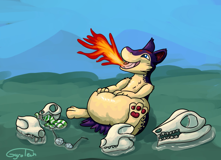 after_vore anthro anthro_prey bear belly big_belly blitz_(gyro) bone bone_disposal countershading eeveelution female female_prey feral feral_pred feral_prey fur generation_1_pokemon generation_2_pokemon gwen_greenears gyrotech hi_res huge_belly hyper hyper_belly jolteon lagomorph leporid licking licking_lips male male_pred male_prey mammal mottled mottled_body mottled_fur multiple_prey nintendo pokemon pokemon_(species) purple_body purple_fur quilava rabbit sergal skull tan_body tan_fur tongue tongue_out vore weight_gain