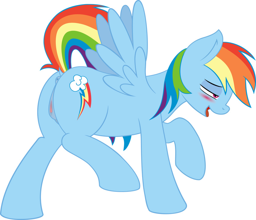 alpha_channel anus blush breathing cutie_mark equine female friendship_is_magic heat htpot mammal my_little_pony open_mouth pegasus plain_background pussy rainbow_dash_(mlp) solo transparent_background wings