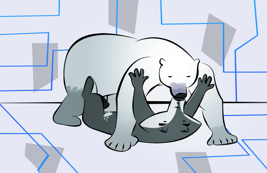 agent_classified anthro arctic_wolf bear boss canine character_from_animated_feature_film corporal_the_polar_bear dreamworks duo gay madagascar male mammal north_wind penis polar_bear redgrass1 sex size_difference subordinate the_penguins_of_madagascar wolf