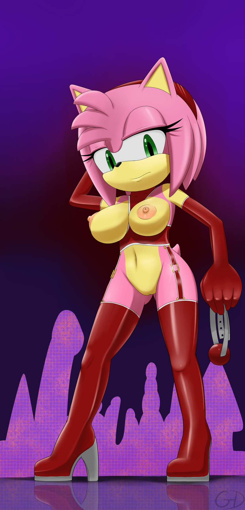 2014 amy_rose anthro areola big_breasts breasts erect_nipples female gevind hedgehog looking_at_viewer mammal nipples pussy sega solo sonic_(series)