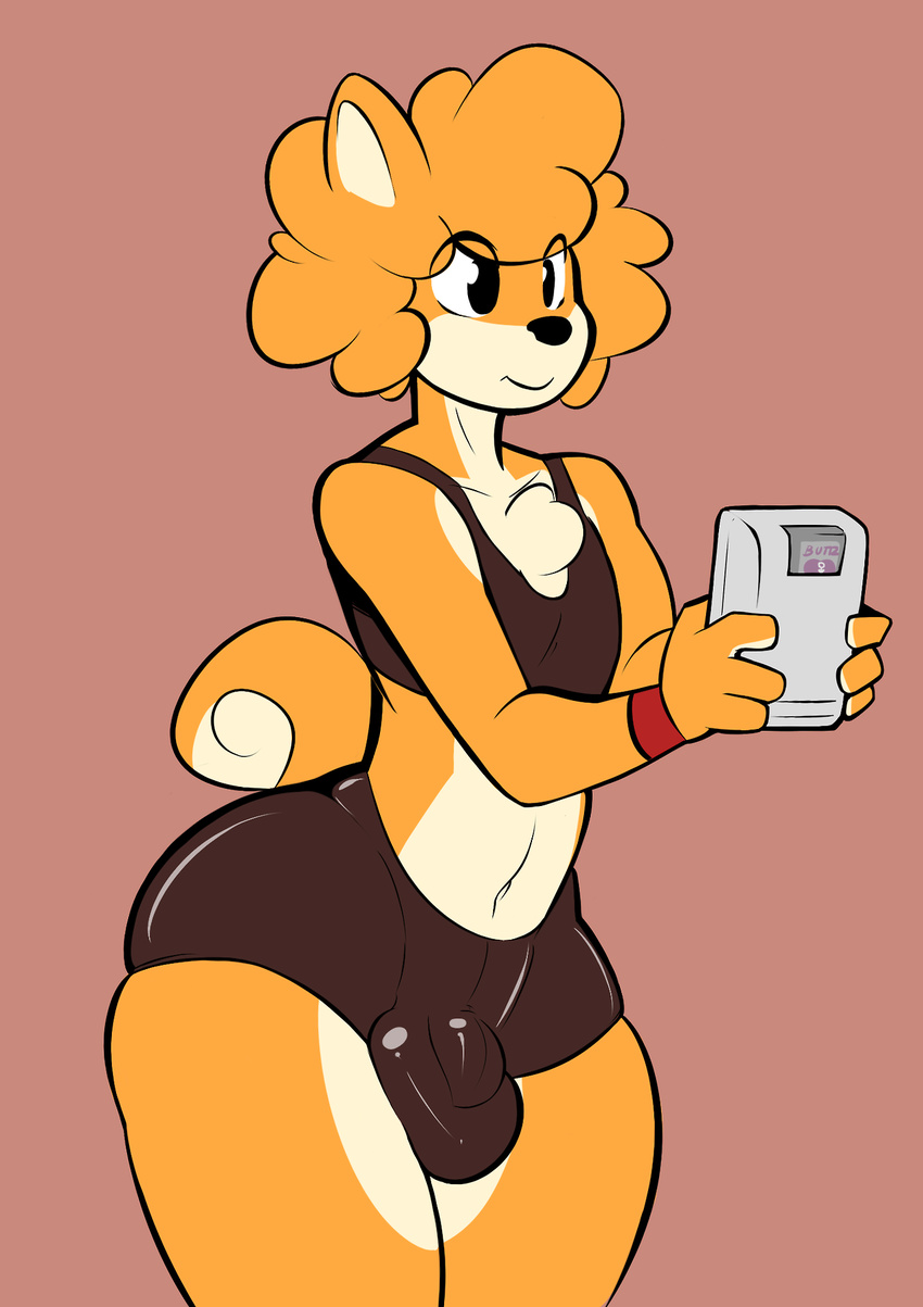 anthro bulge canine clothed clothing dog gameboy girly male mammal pakobutt rokiloki solo switch_(pakobutt) thick_thighs tight_clothing vpl wide_hips