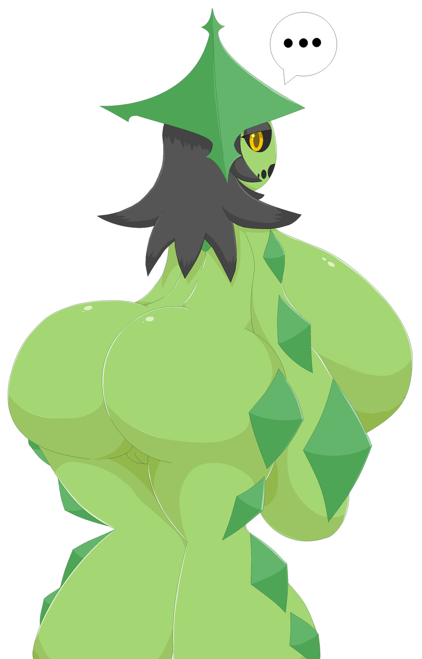 anthro big_breasts big_butt breasts butt cacturne elfdrago female flora_fauna huge_breasts huge_butt humanoid nintendo nora plant pok&eacute;mon pussy video_games