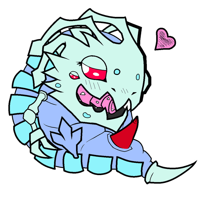 &lt;3 erection kog'maw league_of_legends male multiple_eyes open_mouth pastry_of_apathy penis plain_background red_eyes solo video_games white_background