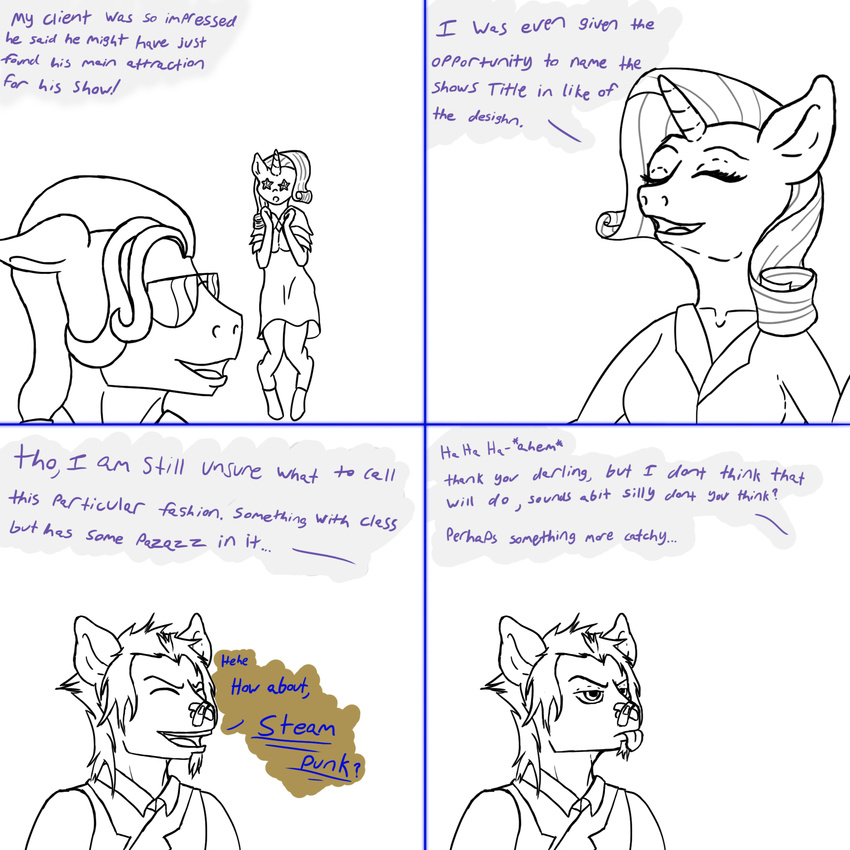anthro anthrofied comic dress equine fan_character female flashback friendship_is_magic hoity_toity_(mlp) horn horse lovingwolf male mammal my_little_pony nigel_(10_souls) pony rarity_(mlp) steampunk tag tong unicorn