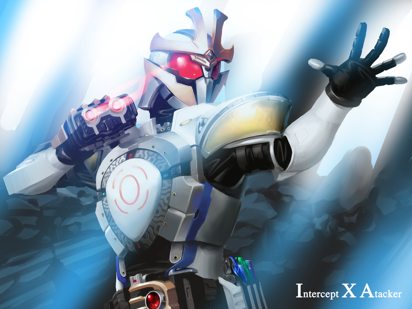 highres kamen_rider kamen_rider_ixa kamen_rider_kiva_(series) light male_focus obui rubble solo