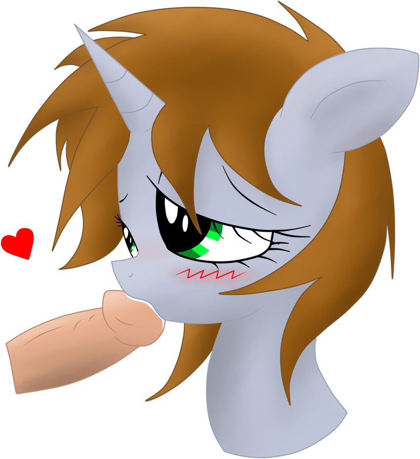 &lt;3 2012 alpha_channel bestiality blush brown_hair disembodied_head disembodied_penis duo equine fallout_equestria fan_character fellatio female feral fur green_eyes grey_fur hair horn human human_on_feral interspecies jetwave littlepip male mammal my_little_pony oral penis plain_background sex solo_focus straight sucking transparent_background unicorn