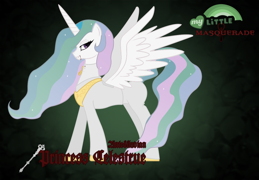 clothed clothing equine female feral friendship_is_magic horn horse mammal my_little_pony pony princess_celestia_(mlp) rhanite vampire_the_masquerad1e vampire_the_masquerade winged_unicorn wings