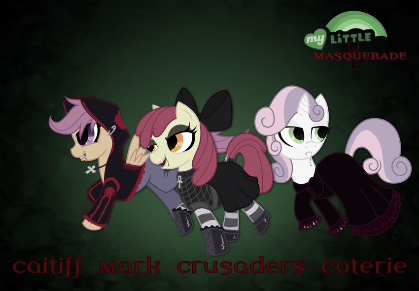 apple_bloom_(mlp) clothed clothing cub equine female feral friendship_is_magic group horn horse mammal my_little_pony pegasus pony rhanite scootaloo_(mlp) sweetie_belle_(mlp) unicorn vampire_the_masquerad1e vampire_the_masquerade wings young