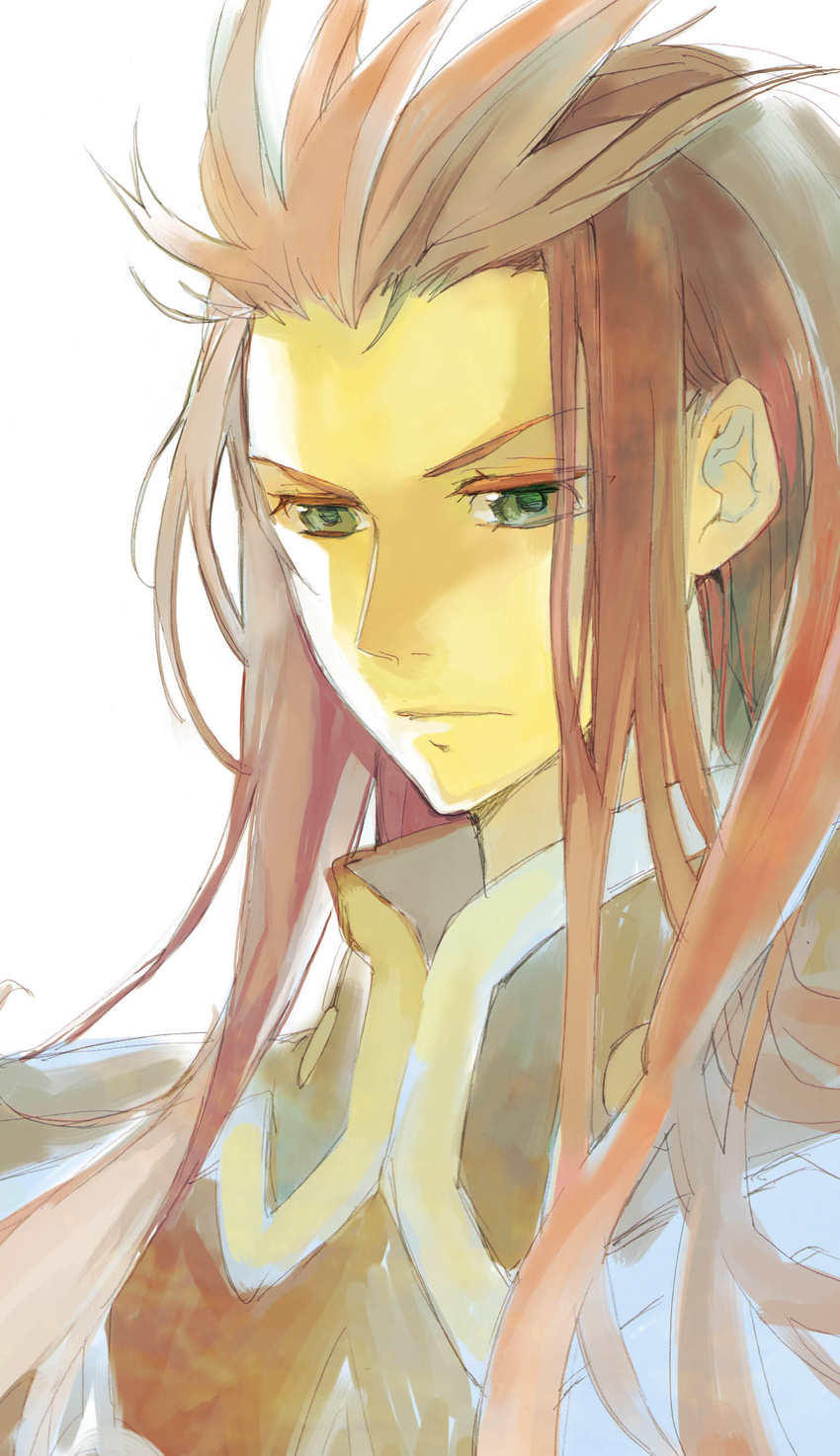 absurdres asch face green_eyes highres long_hair male_focus mooche red_hair serious solo tales_of_(series) tales_of_the_abyss