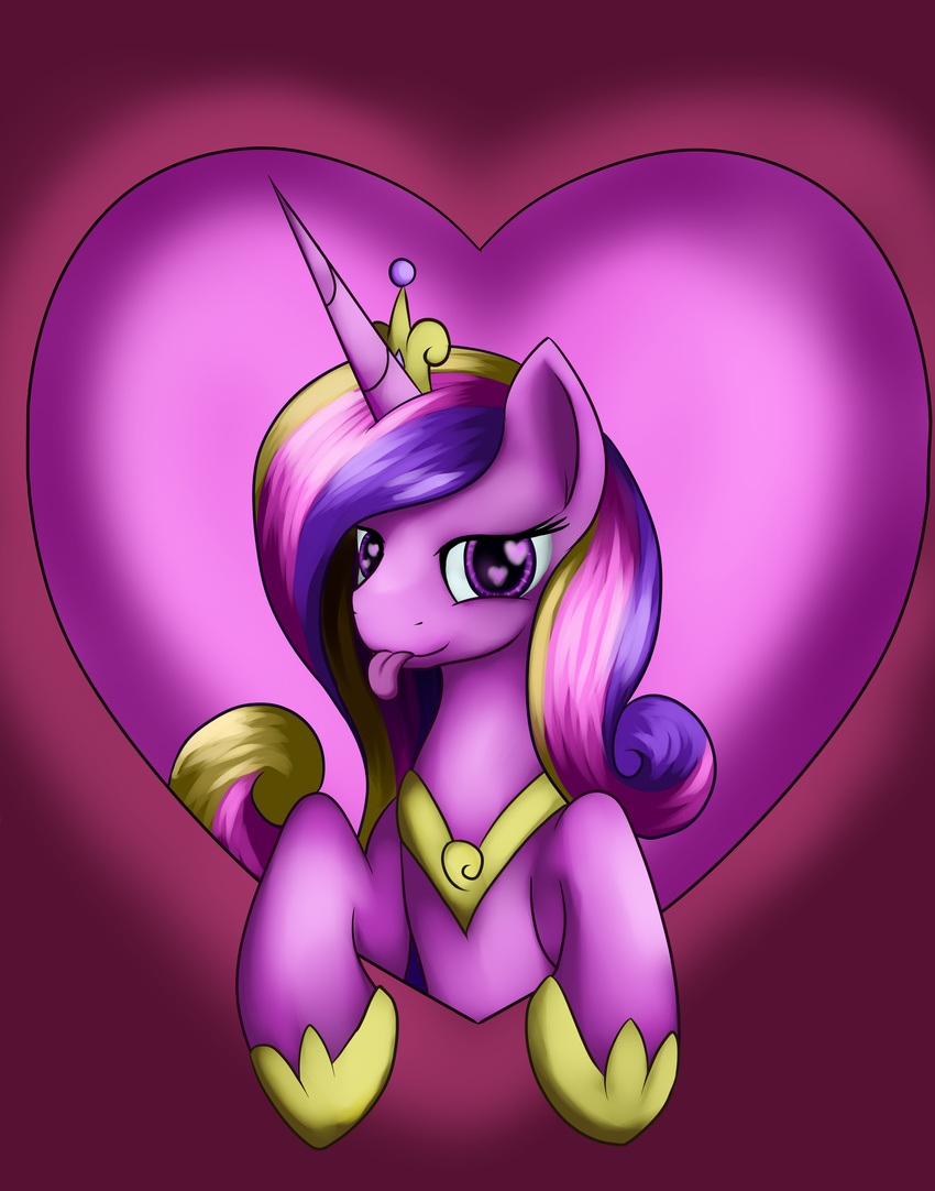 &lt;3 &lt;3_eyes 2015 equine female feral friendship_is_magic grennadder horn mammal my_little_pony princess_cadance_(mlp) smile solo winged_unicorn wings