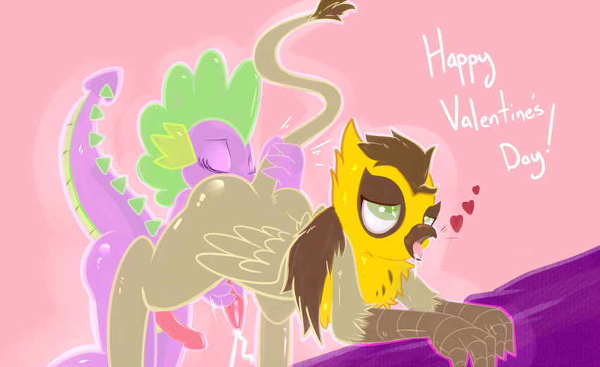 &lt;3 2015 anal askadolesentspikewebcam avian cum cumshot dragon erection fan_character feral friendship_is_magic gay gryphon handjob holidays male my_little_pony oral orgasm penis rimming sex spike_(mlp) valentine's_day