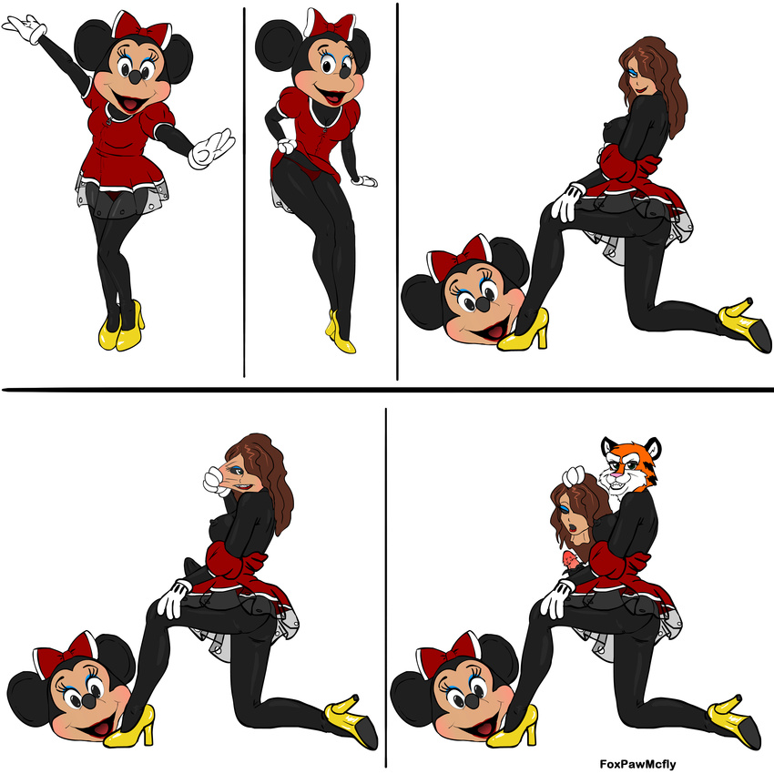 breasts cartoon catsuit clothing comic cute dickgirl disguise disney disney_world disneyland erection feline female foxpawmcfly fursuit gloves high_heels human intersex invalid_tag male mammal mascot mask minnie minnie_mouse mouse nipples panties penis pinup pose rodent seduction sequence spandex suit tftg tgtf tiger toony transformation trap underwear undressing unmask zipper
