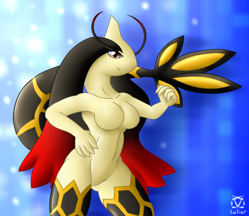 anthro featureless_crotch female hi_res kayi latiar nintendo pok&eacute;mon pose shaded smirk solo video_games