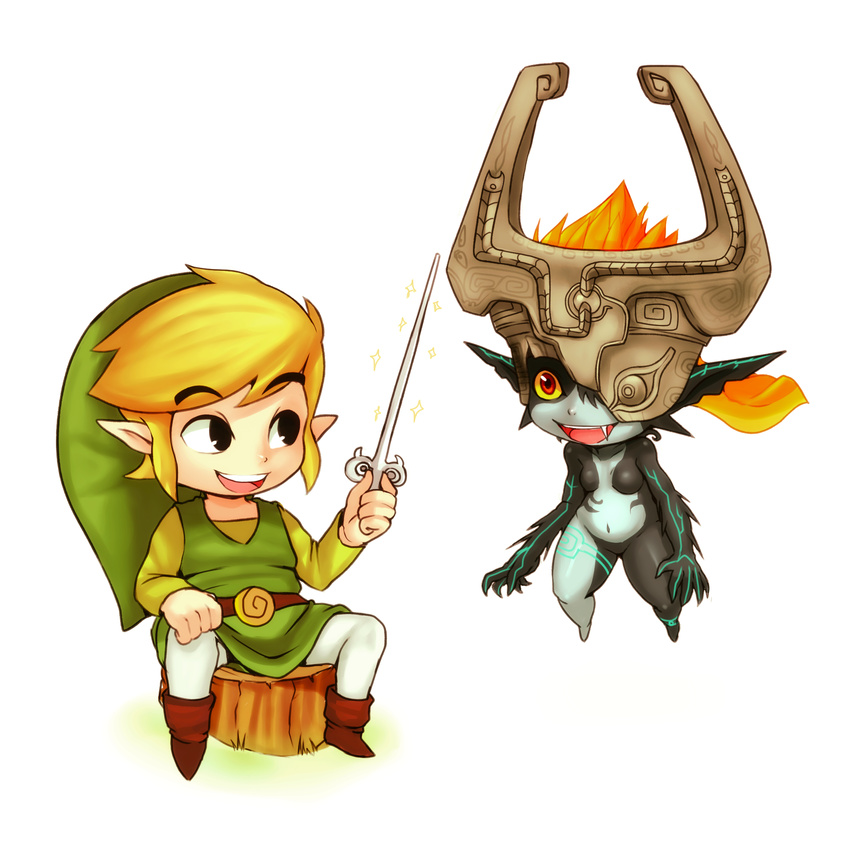 2015 crossover female hylian imp link male matospectoru midna smile the_legend_of_zelda toon_link twilight_princess video_games