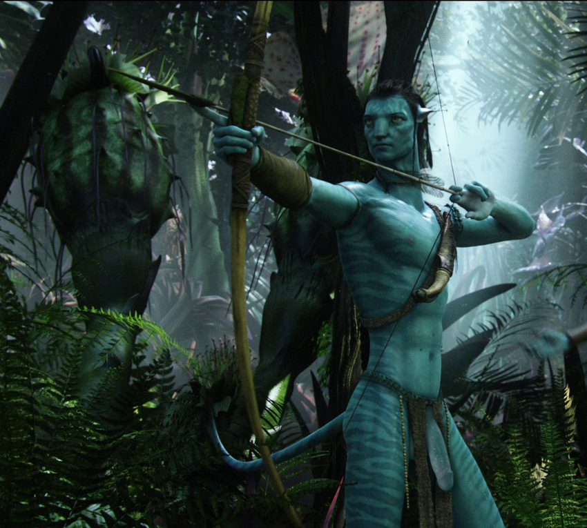 2015 abs alien archer arrow avatar balls biceps blue_body blue_skin bow clothed clothing edit flaccid forest hair half-dressed humanoid hunter invalid_tag jake_sully james_cameron's_avatar jungle knife loincloth male movie muscles na'vi necklace nipples pandora pecs penis photo_manipulation photomorph thurinion tree vein