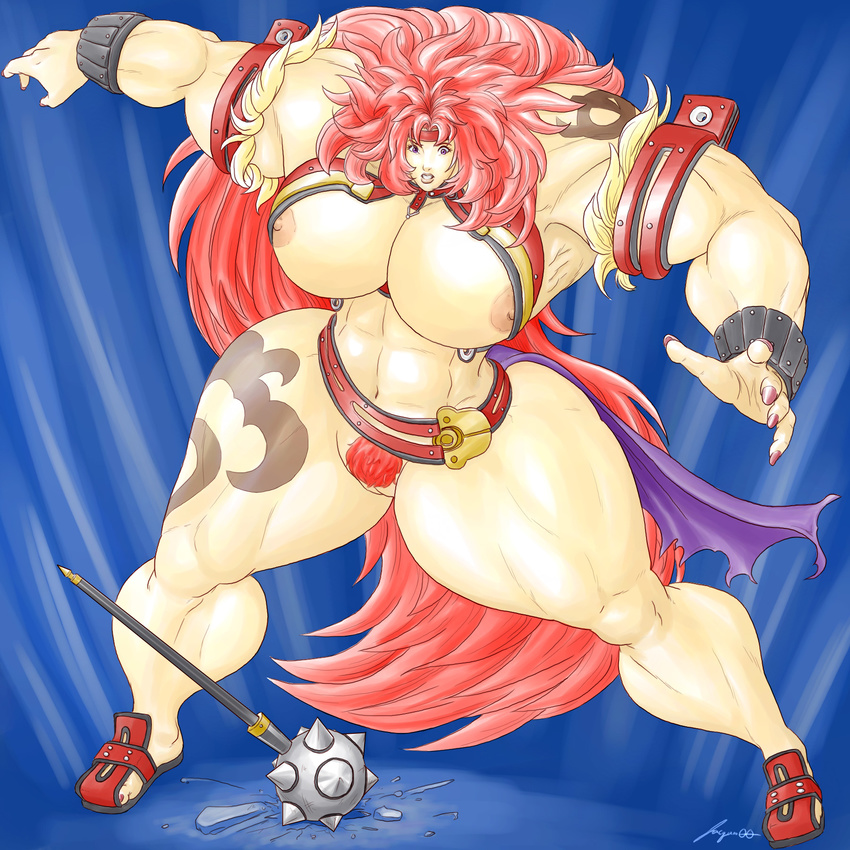 extreme_muscles jacques00 queen's_blade red_hair risty