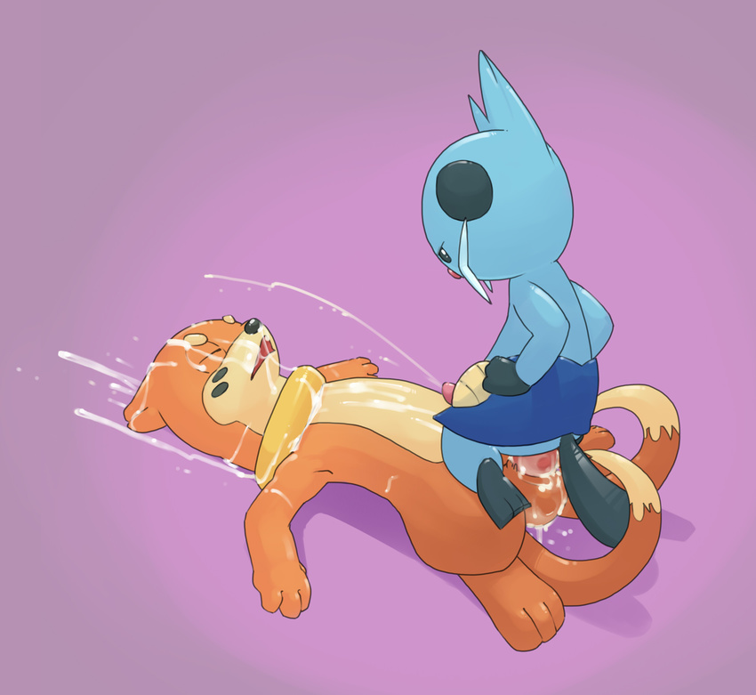 anal anal_penetration argon_vile balls buizel cowgirl cum cum_covered cum_on_face cum_on_ground cum_string cumshot dewott digital_media_(artwork) duo erection excessive_cum eyes_closed high-angle_shot leaking leaking_anus lying male male/male messy nintendo on_back open_mouth orgasm penetration penis pok&eacute;mon sheath video_games