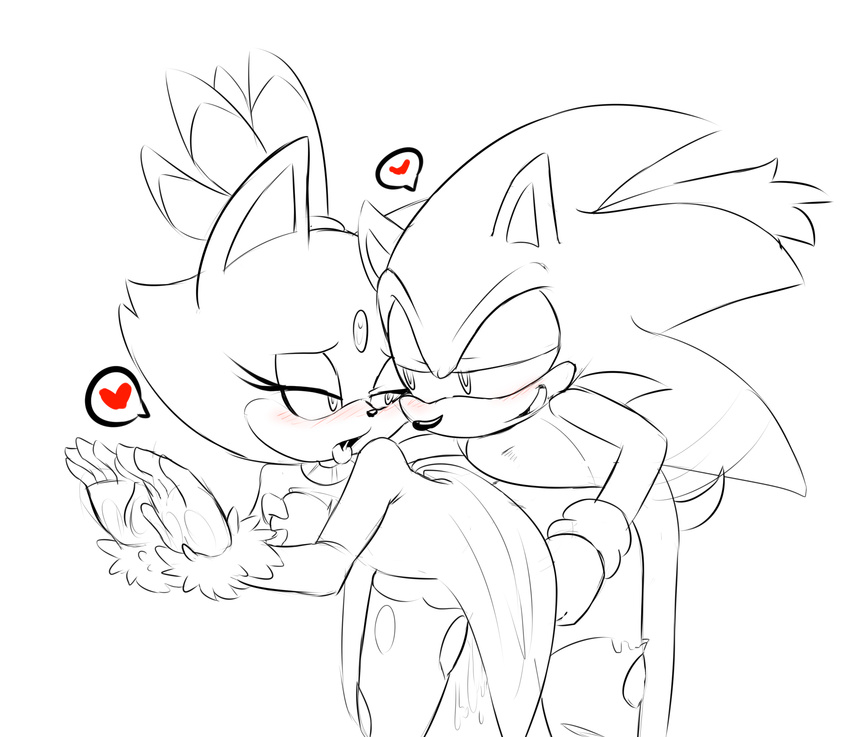 &lt;3 2015 anthro blaze_the_cat blush cat clothed clothing duo feline female from_behind hearlesssoul hedgehog male male/female mammal nude open_mouth penetration sega sex sonic_(series) sonic_the_hedgehog tongue tongue_out