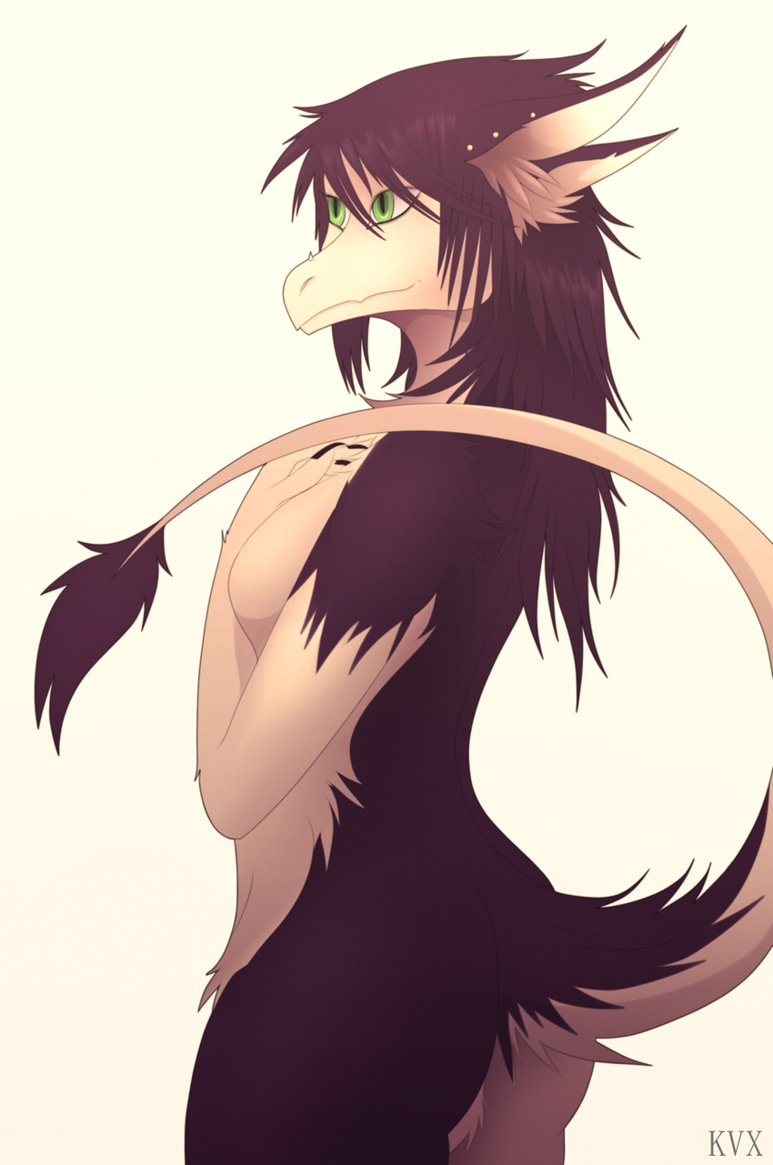 2015 anthro big_butt breasts butt caelera dragon female fur hair horn invalid_tag kanevex long_hair noah nude open_mouth smile solo valerian