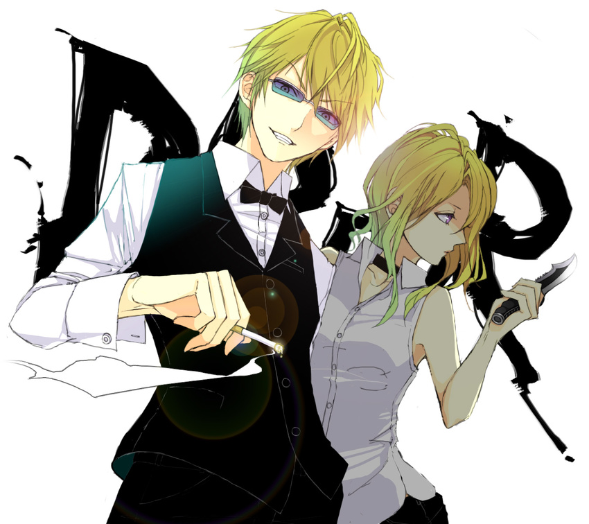 1boy 1girl durarara!! heiwajima_shizuo vorona vorona_douglanikov