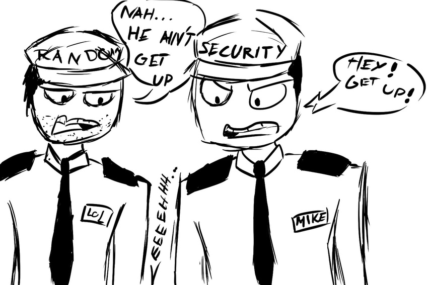 angry human mammal mike_schmidt move security_guard sketch