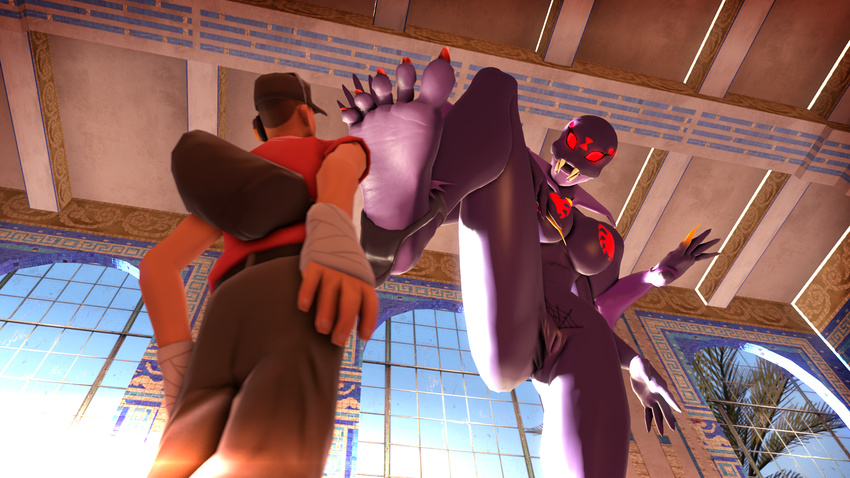 2015 3d anthro big_breasts breasts cgi female human mammal not_furry nude pussy scout_(team_fortress_2) size_difference source_filmmaker team_fortress_2 the_widow uwotinfokm8