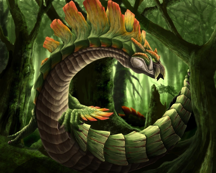 claws forest monster_hunter monster_hunter_4 najarala nature no_humans snake