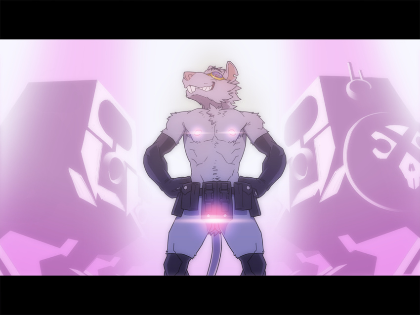 2014 anthro chest_tuft clothing cosplay crossover fake_screenshot fur kill_la_kill league_of_legends looking_at_viewer male nipples smile solo standing themonkey tuft twitch underwear video_games