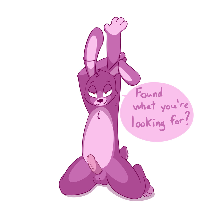 anthro balls bonnie_(fnaf) five_nights_at_freddy's humanoid_penis lagomorph male mammal pancak3 penis rabbit