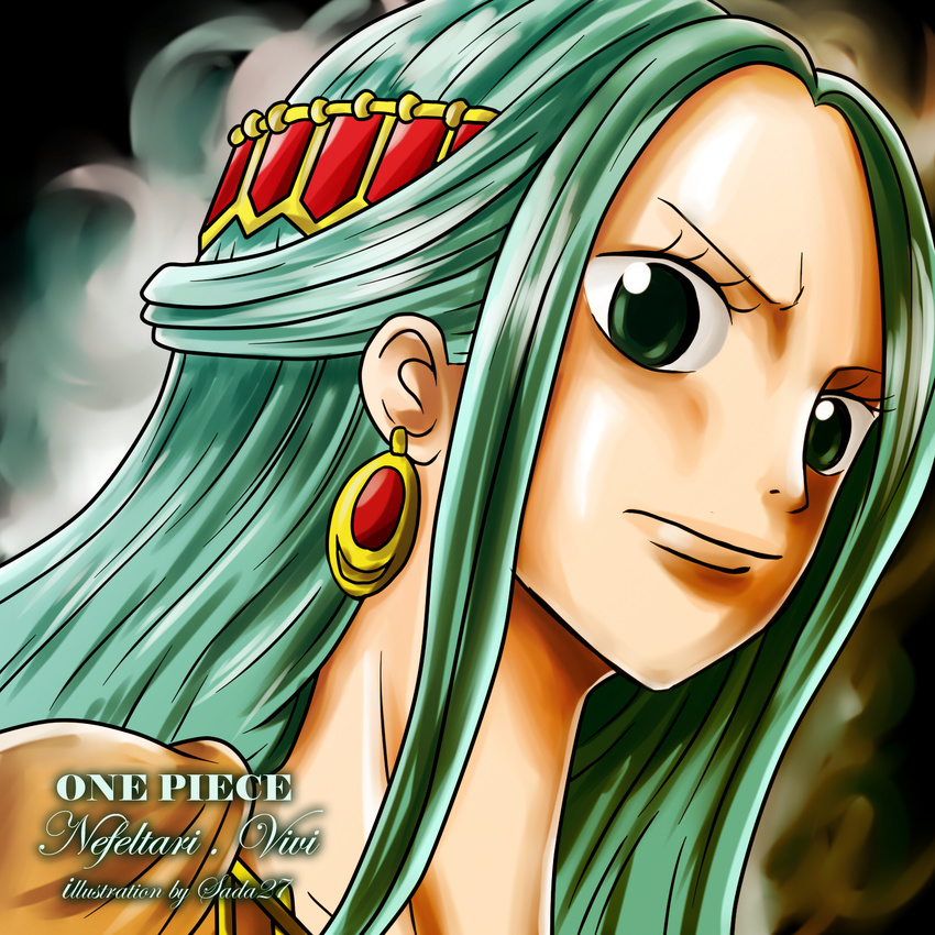 1girl alabasta blue_hair character_name circlet copyright_name nefertari_vivi one_piece princess solo