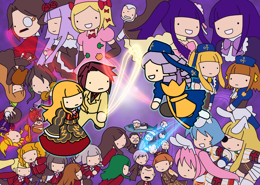 6+girls animal_ears asmodeus beatrice beelzebub belphegor bunny_ears chibi chiester00 chiester410 chiester45 chiester_sisters cornelia_(umineko) dlanor_a_knox eiserne_jungfrau end_of_the_golden_witch energy_sword everyone frederica_bernkastel furudo_erika gertrude gouda_toshirou highres kanon_(umineko) kashiwa_kiseri kumasawa_chiyo lambdadelta leviathan_(umineko) lucifer magic_circle mammon multiple_boys multiple_girls nanjou_terumasa ronoue_genji ronove satan shannon stakes_of_purgatory sword umineko_no_naku_koro_ni ushiromiya_battler ushiromiya_eva ushiromiya_george ushiromiya_hideyoshi ushiromiya_jessica ushiromiya_kinzou ushiromiya_krauss ushiromiya_kyrie ushiromiya_maria ushiromiya_natsuhi ushiromiya_rosa ushiromiya_rudolf virgilia weapon