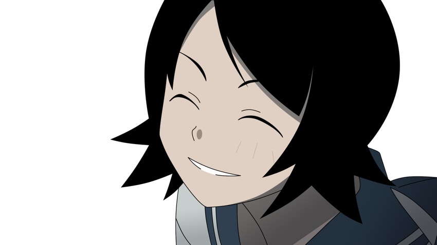 artist_request black_hair closed_eyes highres hitou_nami normal sayonara_zetsubou_sensei smile solo