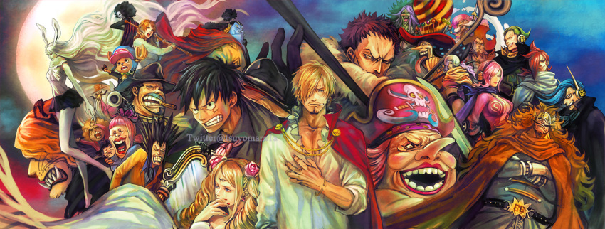 6+girls animal_ears big_mom black_hair blonde_hair blue_skin brook brother_and_sister brothers bunny_ears caesar_clown capone_gang_bege capone_pez carrot_(one_piece) charlotte_brulee charlotte_chiffon charlotte_cracker charlotte_katakuri charlotte_linlin charlotte_oven charlotte_perospero charlotte_pudding charlotte_smoothie cigar dress father_and_son flower hair_flower hair_ornament hat husband_and_wife jimbei long_hair monkey_d_luffy mother_and_daughter mother_and_son multiple_boys multiple_girls nami_(one_piece) one_piece pedro_(one_piece) pekoms pink_hair pirate_hat red_hair sanji scar sharp_teeth siblings staff streusen teeth tongue tongue_out tony_tony_chopper tsuyomaru twitter_username vinsmoke_ichiji vinsmoke_judge vinsmoke_niji vinsmoke_reiju vinsmoke_yonji watermark