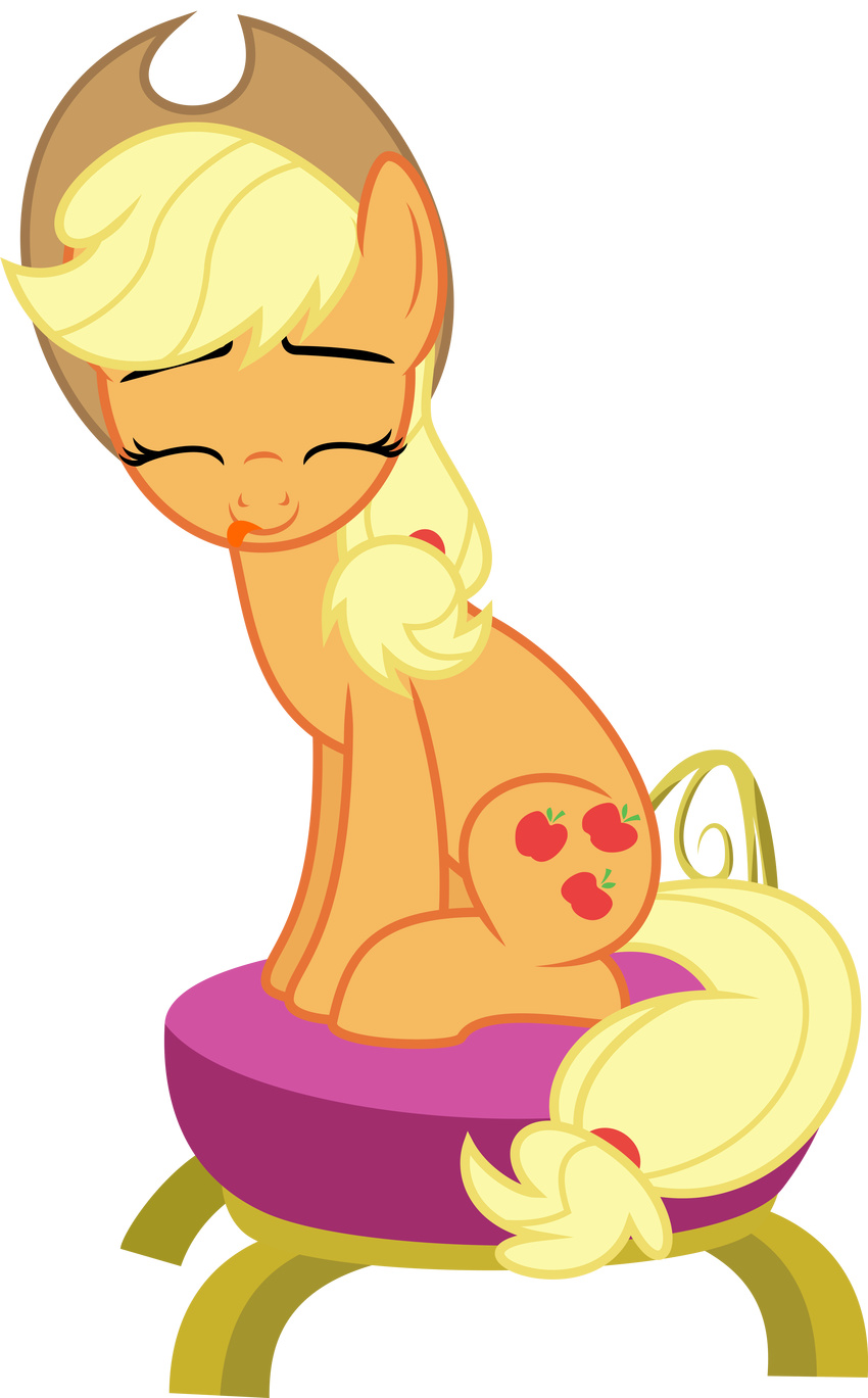 2015 absurd_res alpha_channel applejack_(mlp) cute earth_pony equine female feral friendship_is_magic happy hi_res horse mammal masemj my_little_pony pony smile solo