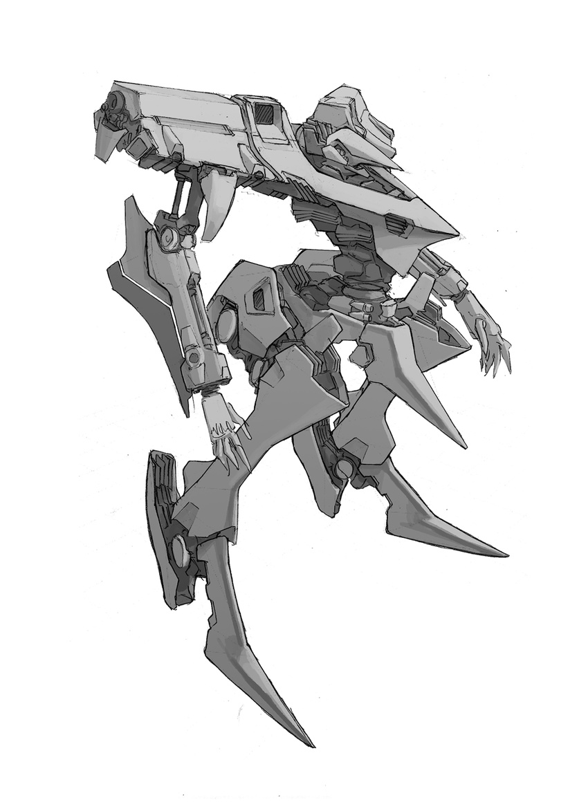 armored_core armored_core:_for_answer from_software gray grey highres mecha